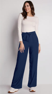 PANTALONE MORBIDO A GAMBA LARGA 