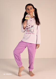 PIGIAMA BIMBA LUNGO JERSEY 8-10 ANNI 