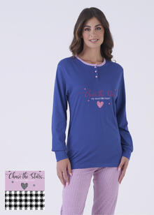 PIGIAMA DONNA LUNGO JERSEY IN SCATOLA 