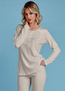 PIGIAMA DONNA MANICA LUNGA PANTALONE LUNGO 