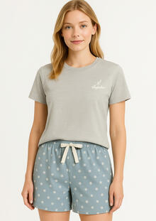 PIGIAMA DONNA MEZZA MANICA PANTALONCINO 