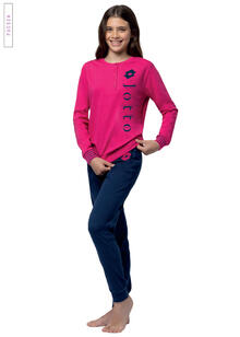 PIGIAMA RAGAZZA LUNGO JERSEY LOTTO 