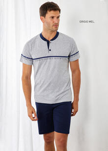 PIGIAMA UOMO MEZZA MANICA PANTALONCINO 