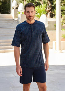 PIGIAMA UOMO MEZZA MANICA PANTALONCINO 