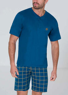 PIGIAMA UOMO MEZZA MANICA PANTALONCINO 