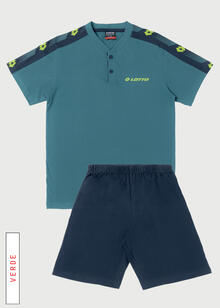 PIGIAMA UOMO MEZZA MANICA PANTALONCINO LOTTO 