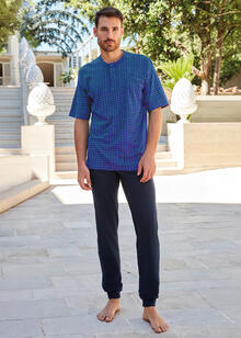 PIGIAMA UOMO MEZZA MANICA PANTALONE LUNGO 