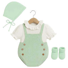 SALOPETTE SMACCHINATA IN FILO NEONATA 