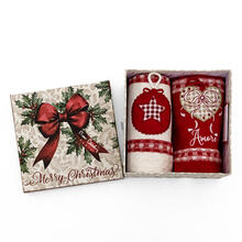 SCATOLA REGALO CON 2 STROFINACCI CM 18X18X9 