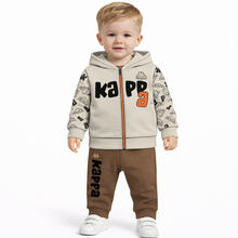 TUTA NEONATO LAYETTE KAPPA INVERNALE CON CAPPUCCIO E ZIP 
