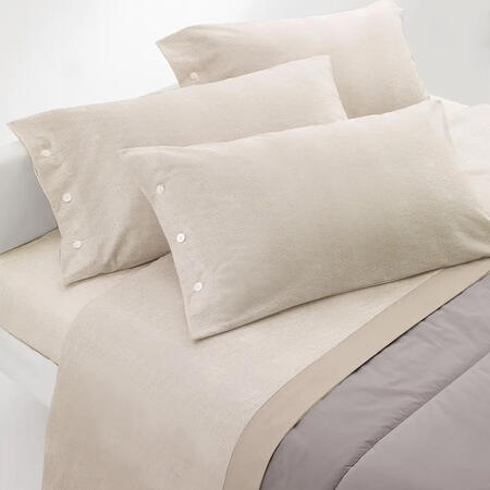 Biancheria Da Letto In Flanella 100% Cotone – 135x200 Cm, Blu Scuro, Con Federa 80x80 Cm E Chiusura Lampo, Certificata Oeko-Tex