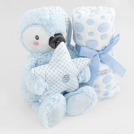 confezione-regalo-coperta-pile--pupazzo-con-carillon