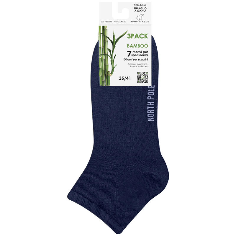 CALZINO CORTO DONNA COTONE BAMBOO 3PACK Gruppo Maccarrone Ingrosso Abbilgiamento e Biancheria