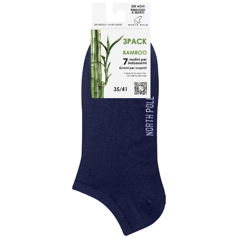 CALZINO DONNA CORTO COTONE BAMBOO 3PACK Gruppo Maccarrone Ingrosso Abbilgiamento e Biancheria