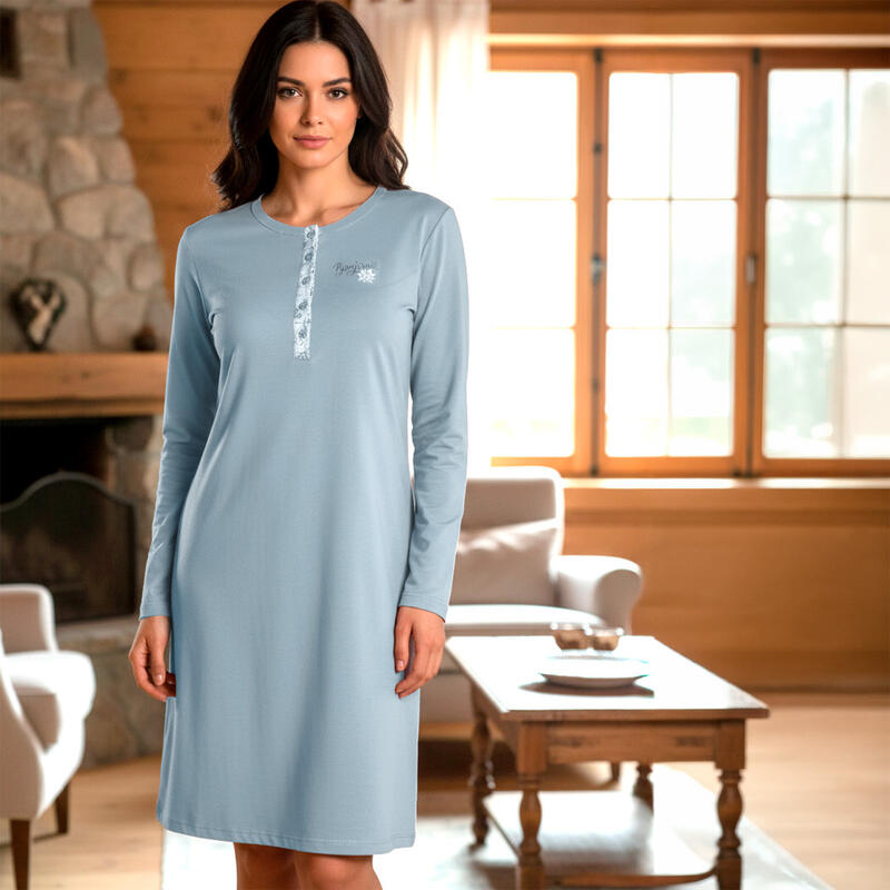 CAMICIA DA NOTTE DONNA INTERLOCK Gruppo Maccarrone Ingrosso Abbilgiamento e Biancheria