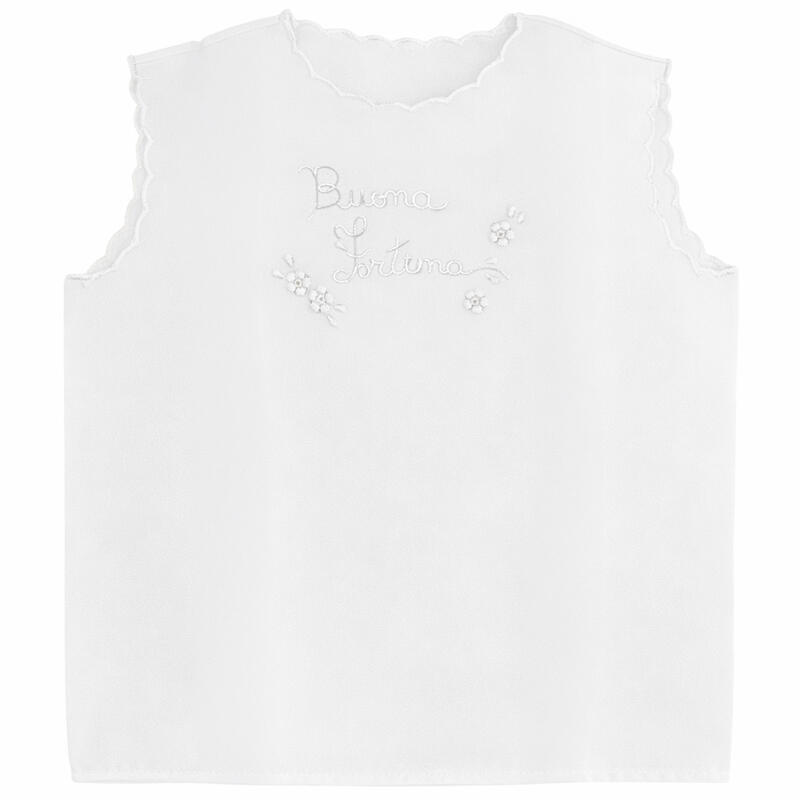 CAMICINA DELLA FORTUNA IN PURO COTONE CON RICAMO A MANO Gruppo Maccarrone Ingrosso Abbilgiamento e Biancheria