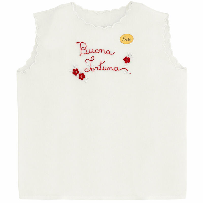 CAMICINA DELLA FORTUNA IN SETA CON RICAMO A MANO ASSORTITO Gruppo Maccarrone Ingrosso Abbilgiamento e Biancheria