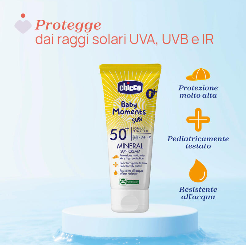 CHICCO CREMA SOLARE SPF 50+ 75 ML Gruppo Maccarrone Ingrosso Abbilgiamento e Biancheria