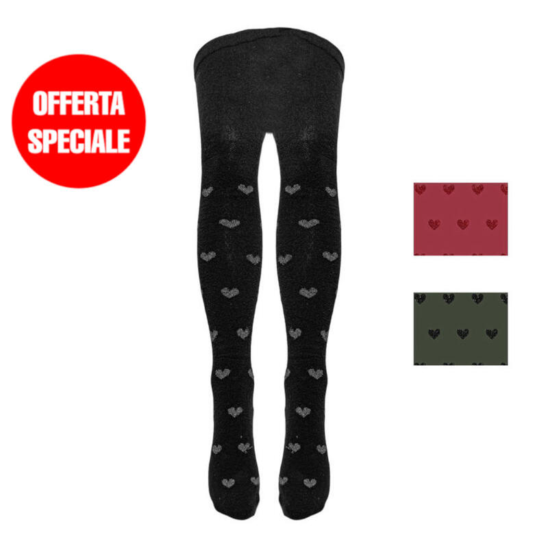 COLLANT BIMBA CALDO COTONE FANTASIA CUORICINI Gruppo Maccarrone Ingrosso Abbilgiamento e Biancheria