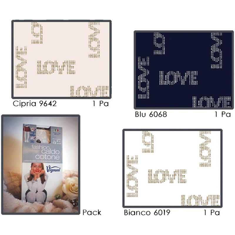 COLLANT BIMBA CALDO COTONE FANTASIA LOVE Gruppo Maccarrone Ingrosso Abbilgiamento e Biancheria
