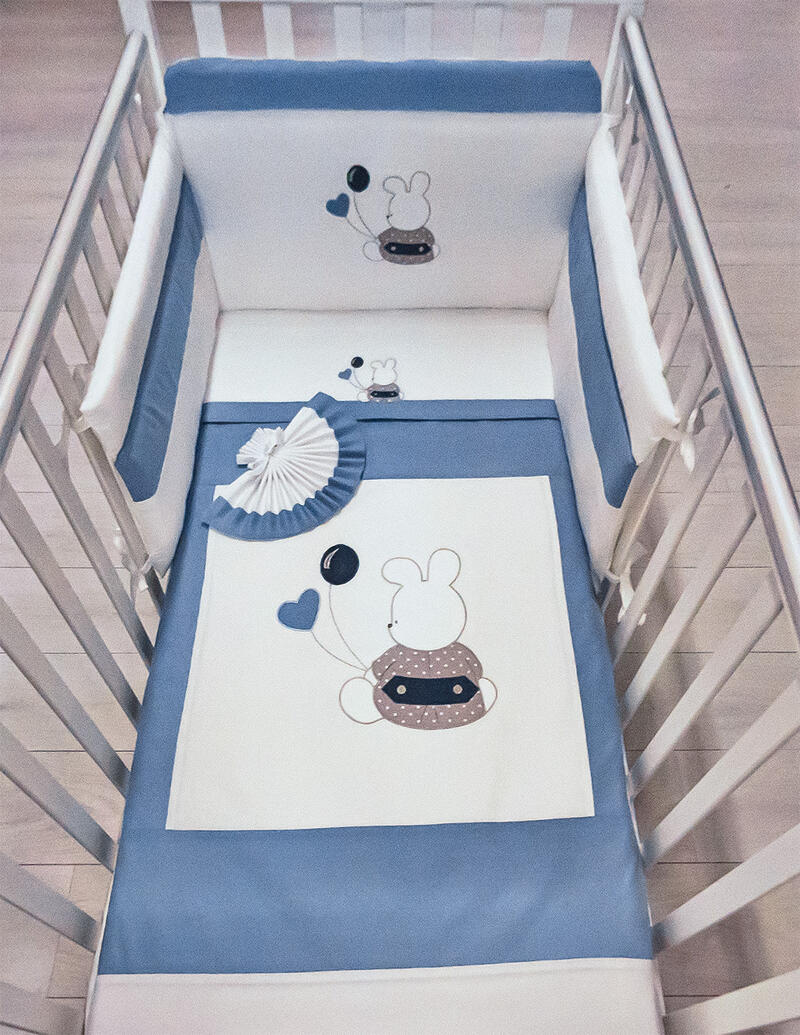 COMPOSE' LETTINO RICAMATO 6 PEZZI Gruppo Maccarrone Ingrosso Abbilgiamento e Biancheria