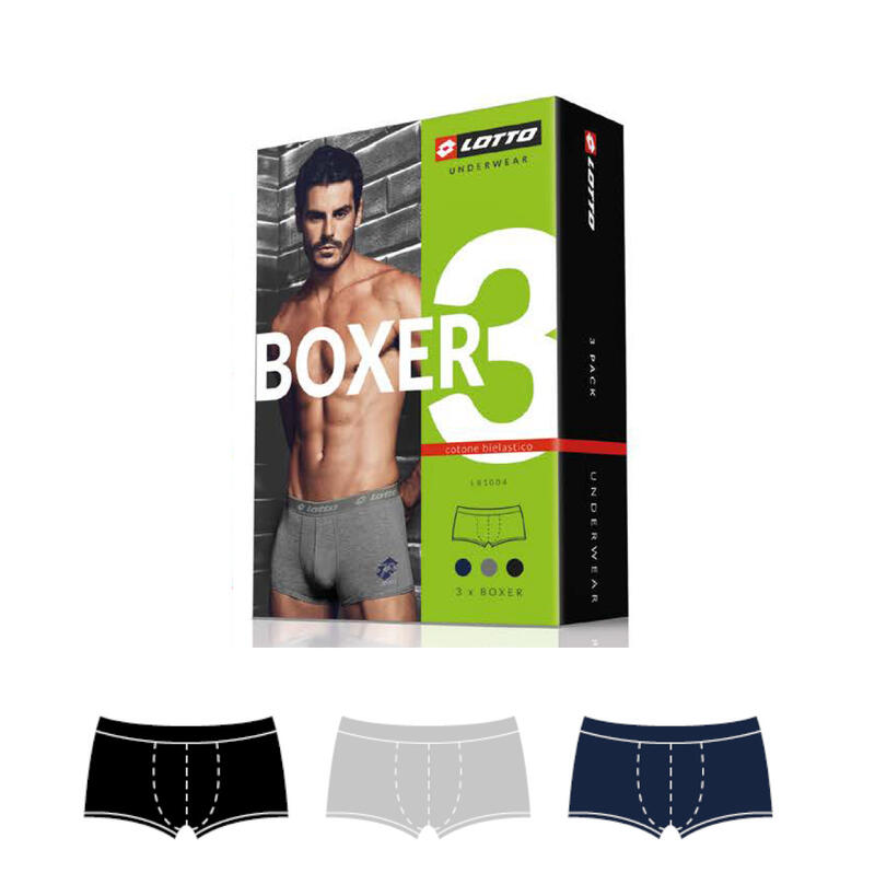 CONFEZIONE 3 BOXER UOMO LOTTO TRIPACK Gruppo Maccarrone Ingrosso Abbilgiamento e Biancheria