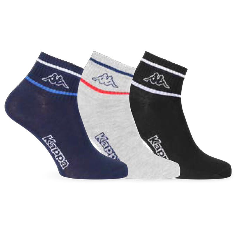 CONFEZIONE 3 PZ CALZINO UOMO CORTISSIMO CON LOGO KAPPA Gruppo Maccarrone Ingrosso Abbilgiamento e Biancheria