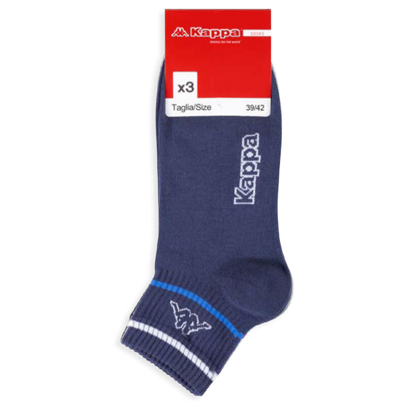 CONFEZIONE 3 PZ CALZINO UOMO CORTISSIMO CON LOGO KAPPA Gruppo Maccarrone Ingrosso Abbilgiamento e Biancheria