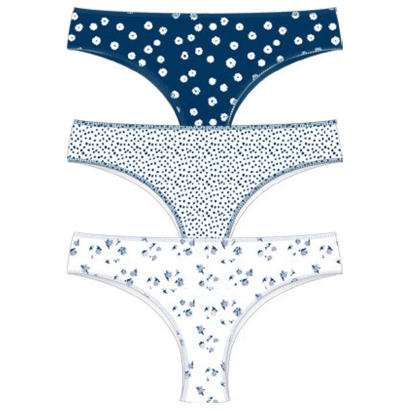 CONFEZIONE BRASILIANO 3 PEZZI FANTASIA CON TRECCINA Gruppo Maccarrone Ingrosso Abbilgiamento e Biancheria