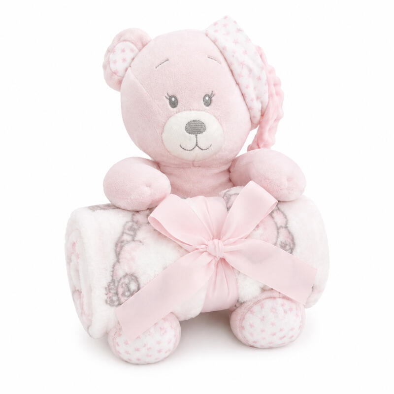 CONFEZIONE REGALO NEONATO COPERTA + PELUCHE Gruppo Maccarrone Ingrosso Abbilgiamento e Biancheria