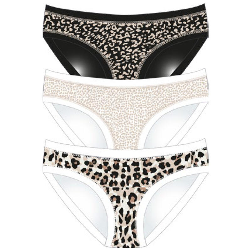 CONFEZIONE SLIP 3 PEZZI FANTASIA CON BORDINO Gruppo Maccarrone Ingrosso Abbilgiamento e Biancheria