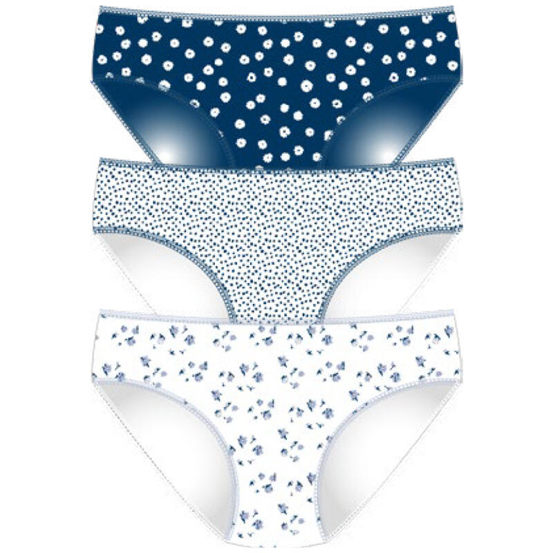 CONFEZIONE SLIP 3 PEZZI FANTASIA CON TRECCINA Gruppo Maccarrone Ingrosso Abbilgiamento e Biancheria