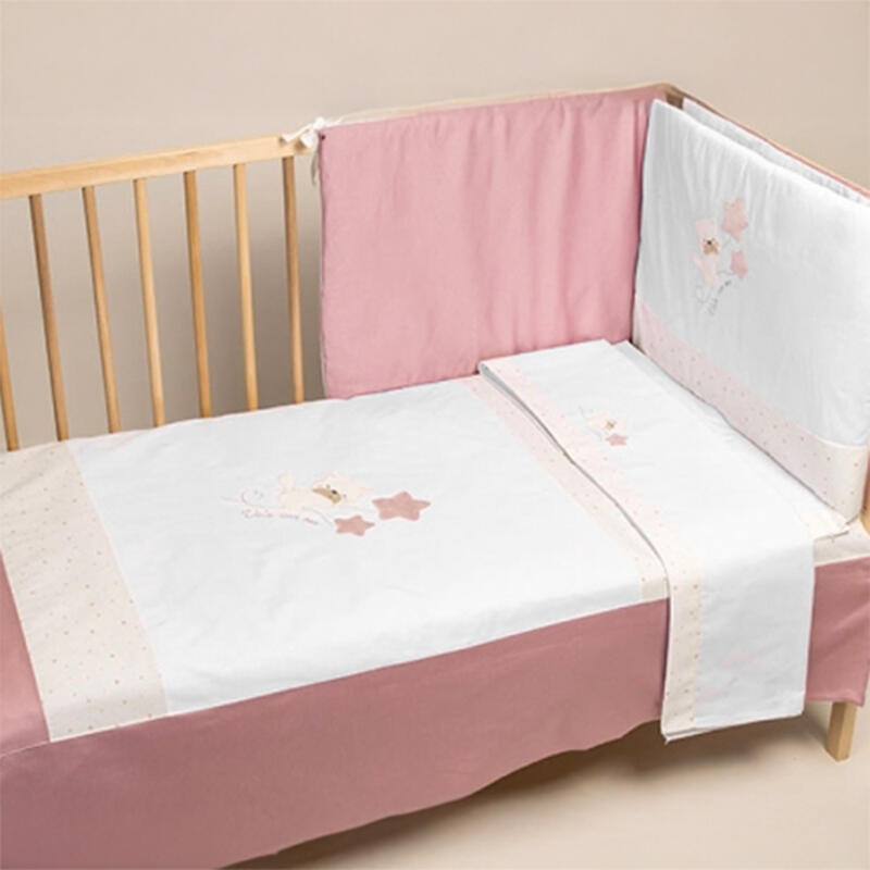 COORDINATO LETTINO 6 PEZZI RICAMATO PIUMONE CM 60X120  Gruppo Maccarrone Ingrosso Abbilgiamento e Biancheria