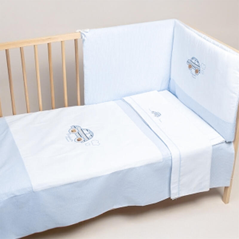 COORDINATO LETTINO 6 PEZZI RICAMATO PIUMONE CM 60X120  Gruppo Maccarrone Ingrosso Abbilgiamento e Biancheria