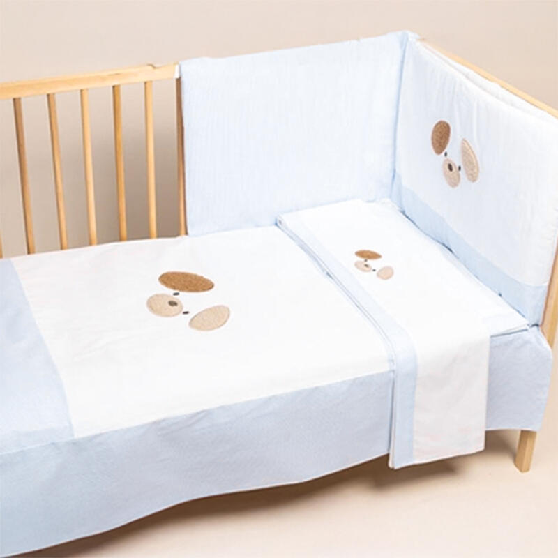 COORDINATO LETTINO 6 PEZZI RICAMATO PIUMONE CM 60X120  Gruppo Maccarrone Ingrosso Abbilgiamento e Biancheria