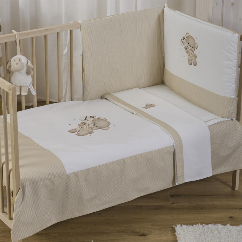 COORDINATO LETTINO 6 PEZZI RICAMATO PIUMONE CM 60X120 Gruppo Maccarrone Ingrosso Abbilgiamento e Biancheria