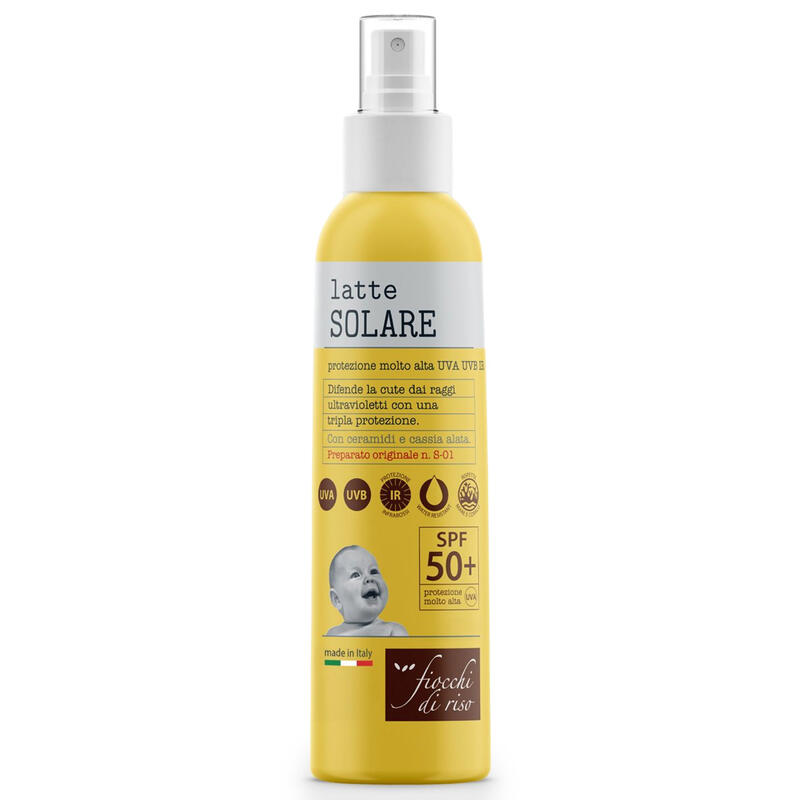 FIOCCHI DI RISO LATTE SOLARE SPRAY SPF 50+ 75 ML Gruppo Maccarrone Ingrosso Abbilgiamento e Biancheria