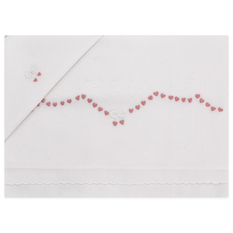 LENZUOLINO CULLA RICAMO A MANO PURO COTONE Gruppo Maccarrone Ingrosso Abbilgiamento e Biancheria