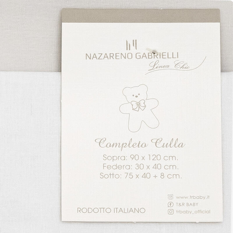LENZUOLO 3 PZ CULLA RICAMATO Gruppo Maccarrone Ingrosso Abbilgiamento e Biancheria