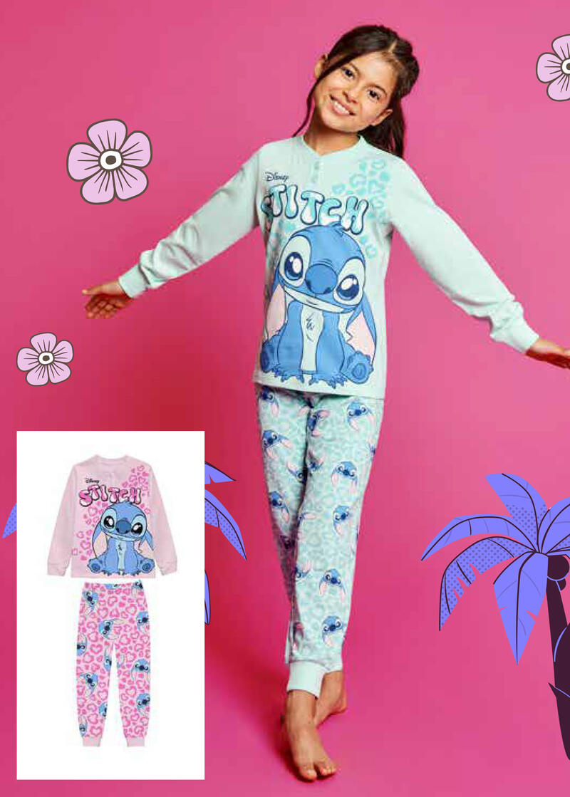 PIGIAMA BIMBA LUNGO JERSEY STITCH Gruppo Maccarrone Ingrosso Abbilgiamento e Biancheria