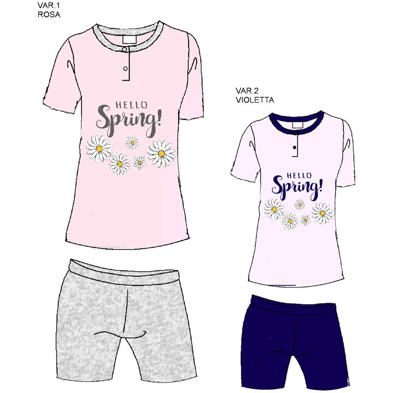 PIGIAMA RAGAZZA CORTO Gruppo Maccarrone Ingrosso Abbilgiamento e Biancheria