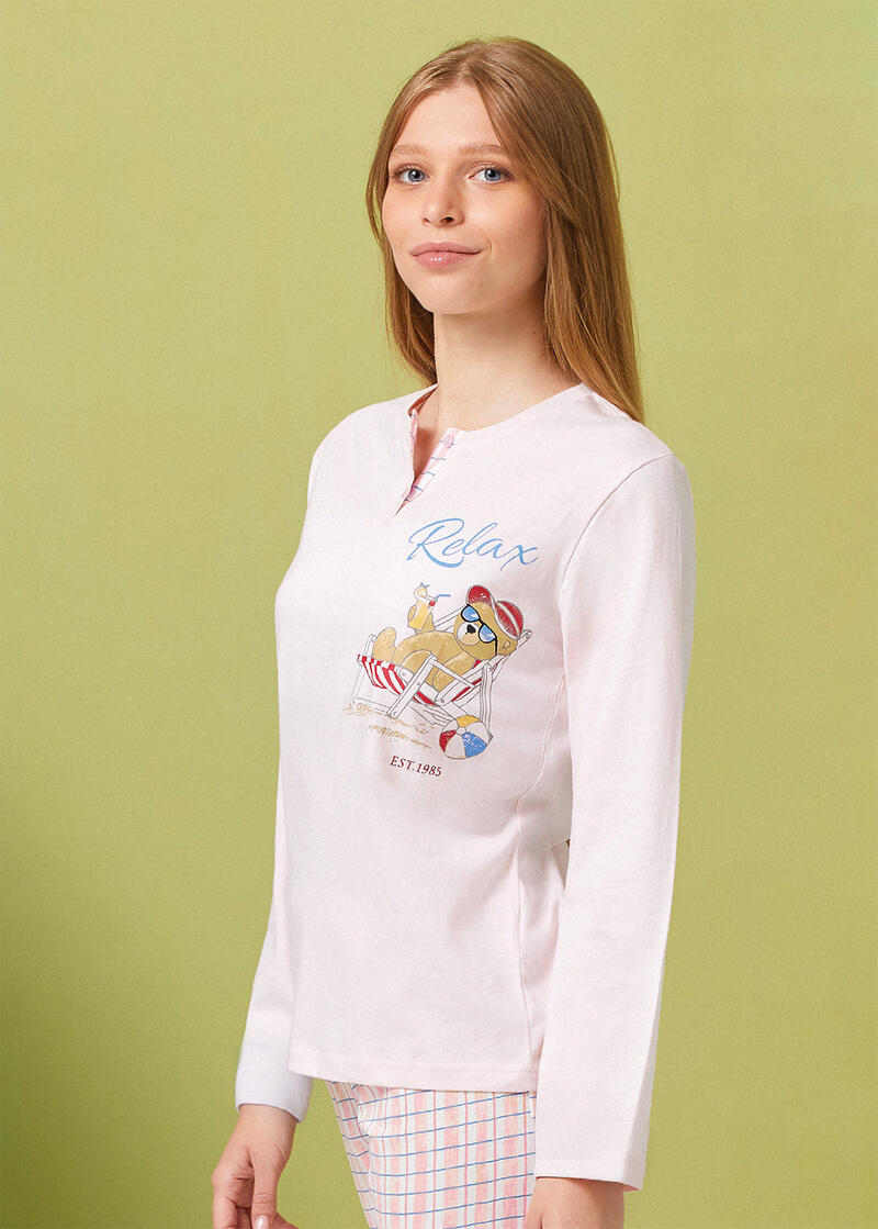 PIGIAMA RAGAZZA LUNGO JERSEY Gruppo Maccarrone Ingrosso Abbilgiamento e Biancheria