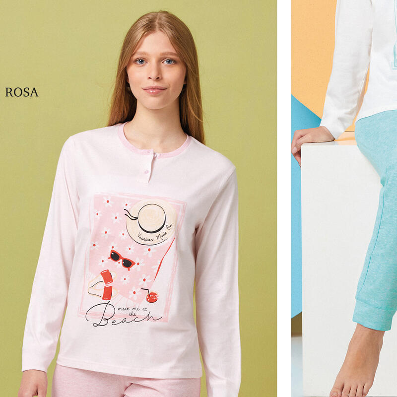 PIGIAMA RAGAZZA LUNGO JERSEY Gruppo Maccarrone Ingrosso Abbilgiamento e Biancheria