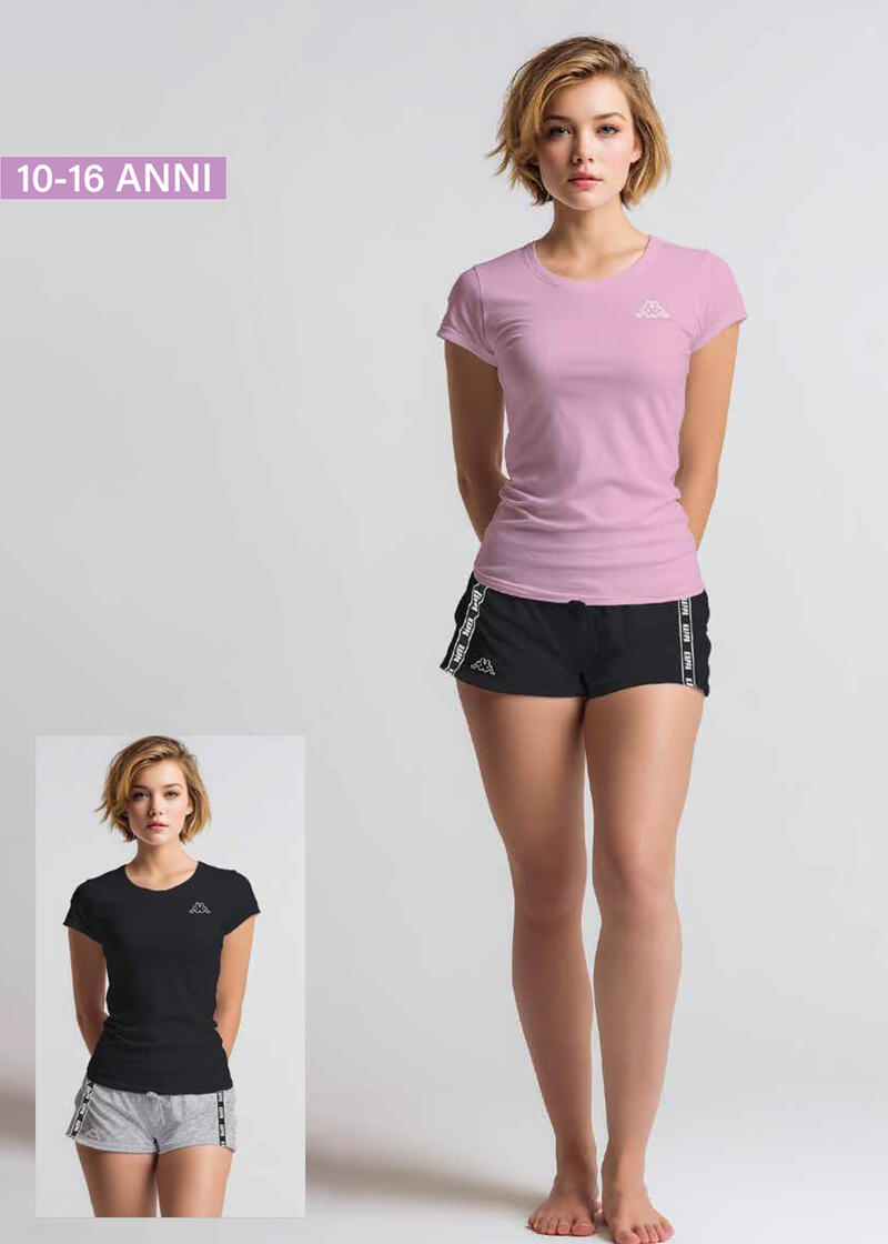 PIGIAMA RAGAZZA MEZZA MANICA PANTALONCINO Gruppo Maccarrone Ingrosso Abbilgiamento e Biancheria