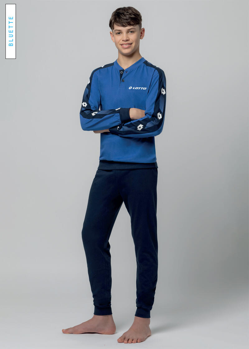 PIGIAMA RAGAZZO LUNGO JERSEY LOTTO Gruppo Maccarrone Ingrosso Abbilgiamento e Biancheria