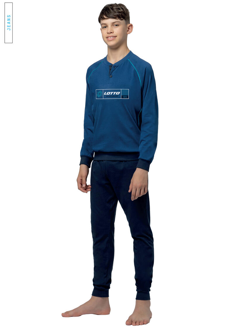 PIGIAMA RAGAZZO LUNGO JERSEY LOTTO Gruppo Maccarrone Ingrosso Abbilgiamento e Biancheria
