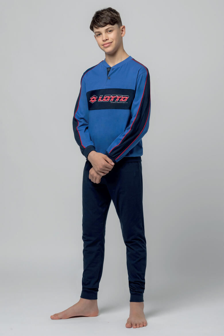 PIGIAMA RAGAZZO LUNGO JERSEY LOTTO Gruppo Maccarrone Ingrosso Abbilgiamento e Biancheria