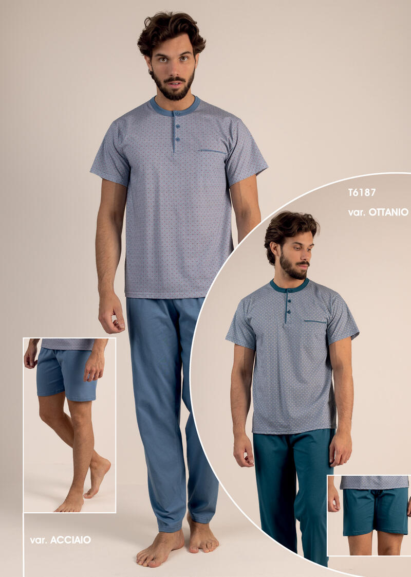 PIGIAMA UOMO 3 PEZZI Gruppo Maccarrone Ingrosso Abbilgiamento e Biancheria