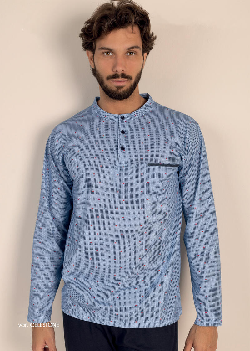 PIGIAMA UOMO LUNGO JERSEY Gruppo Maccarrone Ingrosso Abbilgiamento e Biancheria