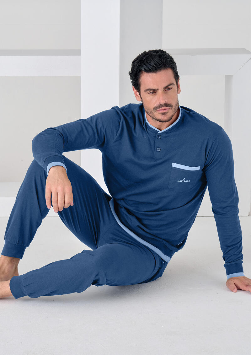 PIGIAMA UOMO LUNGO JERSEY Gruppo Maccarrone Ingrosso Abbilgiamento e Biancheria